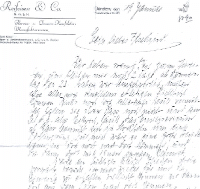 Brief von Gertrud Reifeisen an Ilse vom 19. Januar 1942