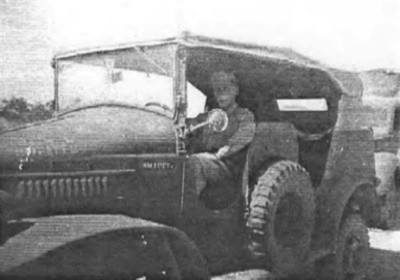 1943 in Camp Hood Texas, Albert Gompertz leading a convoy