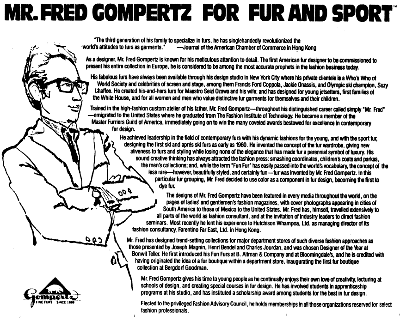 FRED GOMPERTZ FOR FUR AND SPORT