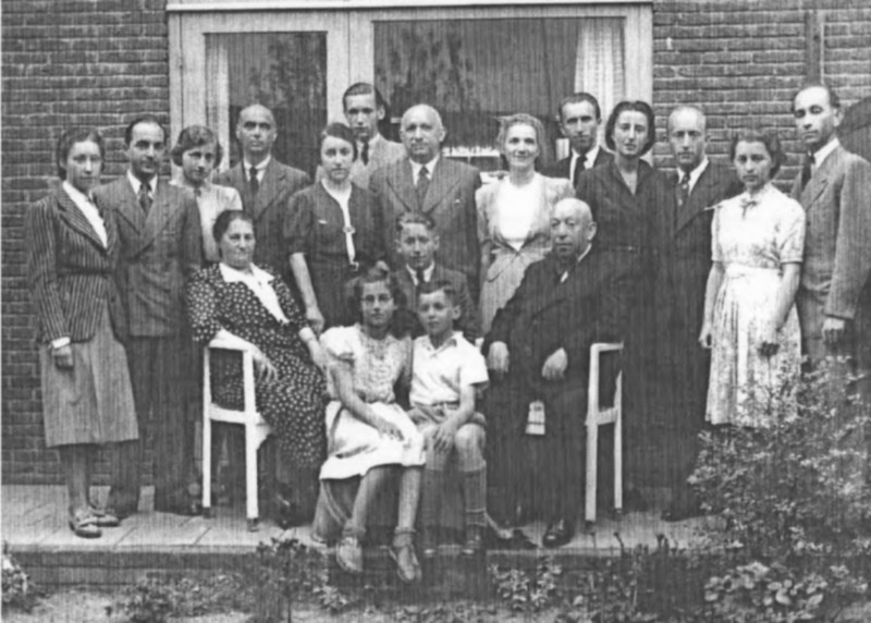Photograph of the last time the Isacson's and Gompertz and all their children met in Velsen, Holland. Two days before Albert, Fritz Rolf and their mother Betty sailed for America. It was also the day the Germans invaded Poland.