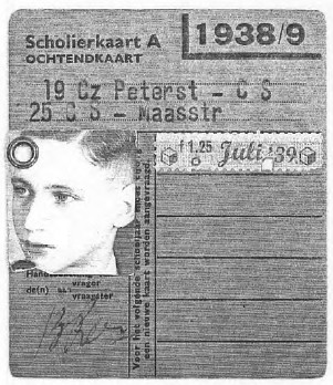 My Identification card as transient refugee in Holland