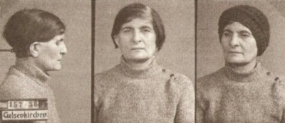 Patzura Schopper. Das Foto wurde vom Erkennungsdienst der Gelsenkirchener Kriminalpolizei 1936 erstellt