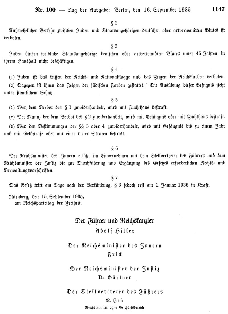 Gesetz zum Schutze des deutschen Blutes und der deutschen Ehre