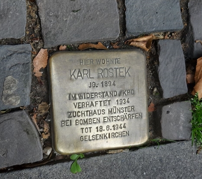 Stolperstein für Karl Rostek in Bochum 