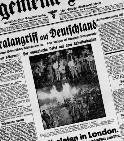 Bücherverbrennung im Mai 1933