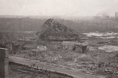 Dieses Bild zeigt deutlich wie schwer Bergmannsglück im Januar 1945 getroffen worden war.